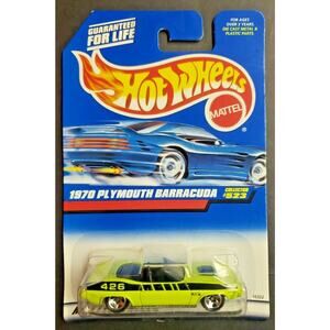 1998 Hot Wheels 1970 Plymouth Barracuda 426‎ Convertible #523 Green HW10